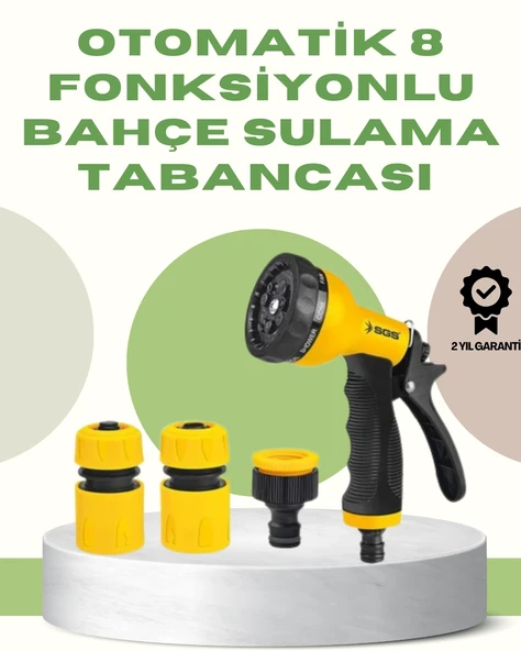 Çok Fonksiyonlu Bahçe Sulama Tabancası Ergonomik Basınçlı Sprey ürün görseli 1