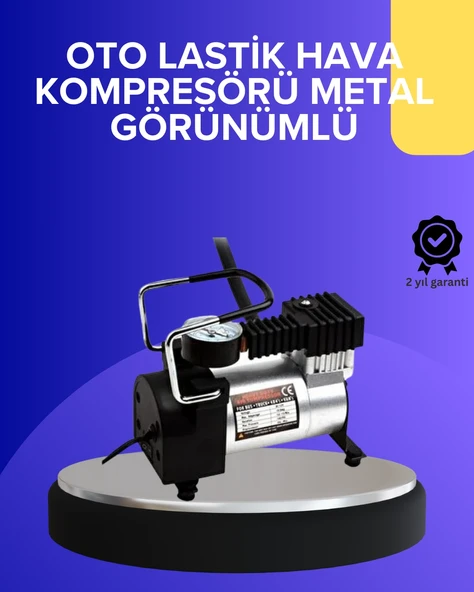 Metal Gövdeli Oto Lastik Hava Kompresörü 12v 140 Psı Hızlı Şişirme ürün görseli 1