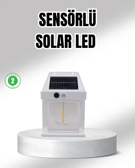 Güneş Enerjili Dış Mekan Sensörlü Duvar Lambası Ip65 Su Geçirmez ürün görseli 1