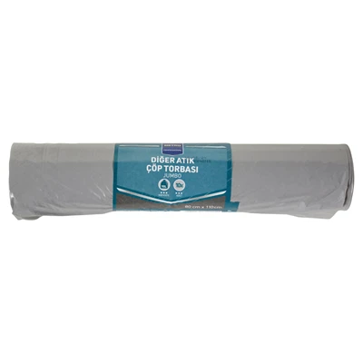 METRO PROFESSIONAL Çöp Torbası 80x110 cm 10 Adet Koyu Gri 27 Mikron 6'li Avantaj Paketi ürün görseli 1