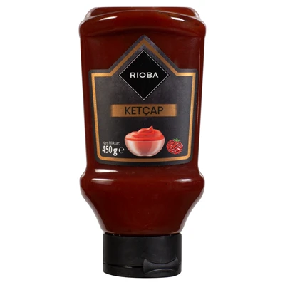 RIOBA Ketçap 450 G Pratik Sıkma Şişe Gastronometro Lezzeti 8'li Avantaj Paketi ürün görseli 1
