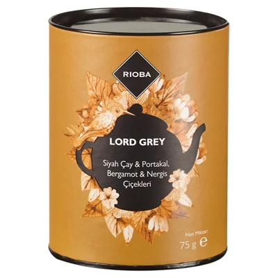 RIOBA Lord Grey Çay 75 G - Yoğun ve Aromatik Earl Grey 2'li Ekonomik Paket ürün görseli 1