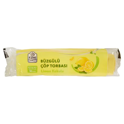 Fine Dreaming Büzgülü Çöp Torbası 10 Adet Büyük Boy Limon Kokulu 6'li Avantaj Paketi ürün görseli 1
