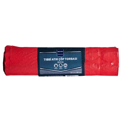 METRO PROFESSIONAL Tıbbi Atık Çöp Torbası 60x85 cm 10 Adet Kırmızı 3'li Ekonomik Paket ürün görseli 1