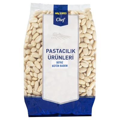 METRO Chef Bütün Badem 1 Kg Beyazlatılmış Pastacılık Kuruyemişi 2'li Ekonomik Paket ürün görseli 1