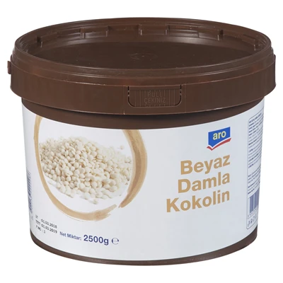 aro Damla Kokolin 2,5 Kg Beyaz - Pastacılık ve Pasta Süsleme İçin 2'li Ekonomik Paket ürün görseli 1
