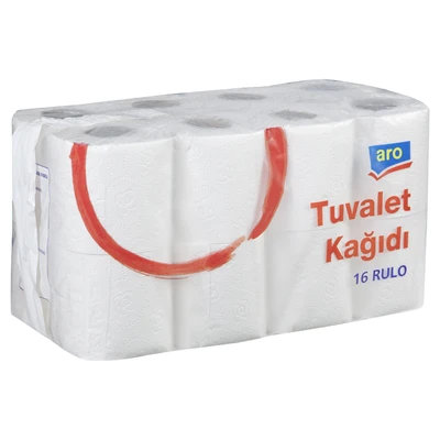 aro 2 Katlı 16'lı Tuvalet Kağıdı - Eriyen Yaprak 5'li Avantaj Paketi ürün görseli 1