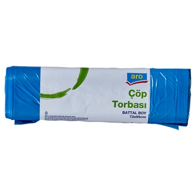 aro 72x95 cm Büyük Boy Çöp Torbası 10 Adet Güçlü ve Dayanıklı 6'li Avantaj Paketi ürün görseli 1