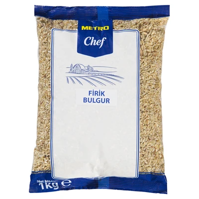 METRO Chef Firik Bulgur 1 Kg - Yeşil Tane Yapısı ve İs Aromalı Geleneksel Lezzet 3'li Ekonomik Paket ürün görseli 1