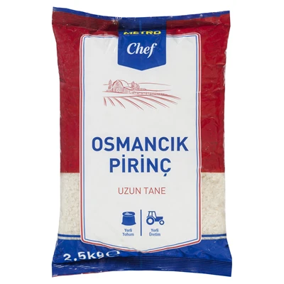 METRO Chef Osmancık Pirinç 2,5 Kg - Uzun Taneli, Düşük Kırık Oranlı 3'li Ekonomik Paket ürün görseli 1