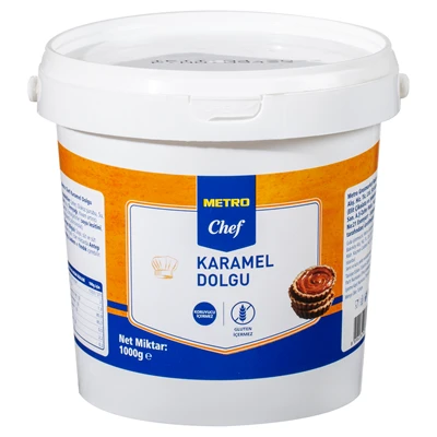 METRO Chef Karamel Dolgu 1 Kg Glutensiz Pratik Tatlı ve Pastacılık Ürünü 4'li Avantaj Paketi ürün görseli 1
