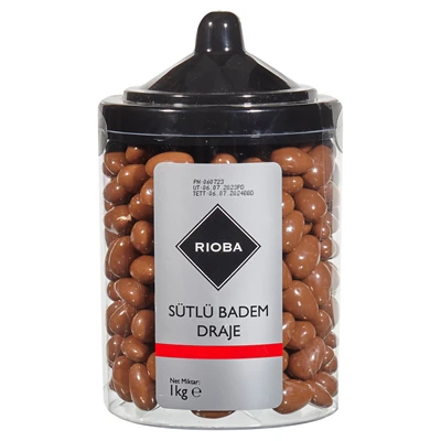 RIOBA Badem Draje 1 Kg - Kahve Yanı İkramlık Çikolata Kaplı Badem ürün görseli 1