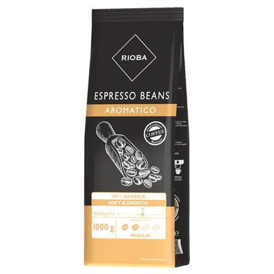 RIOBA Çekirdek Kahve 1 Kg %100 Arabica Platinium Yüksek Aromalı 2'li Ekonomik Paket ürün görseli 1