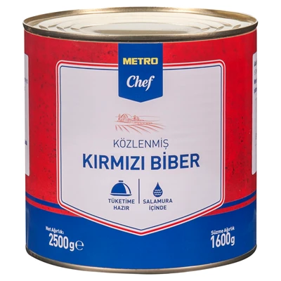 METRO Chef Közlenmiş Biber 2,5 Kg - Taze Kapya Biber Salamura 2'li Ekonomik Paket ürün görseli 1