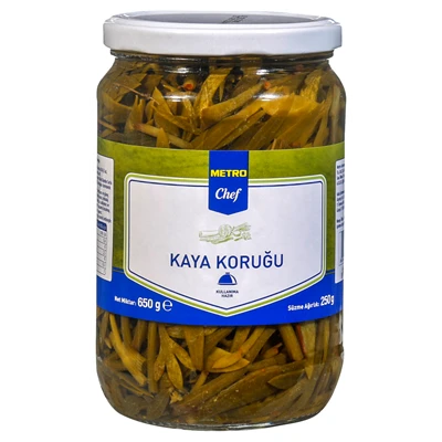 METRO Chef Kaya Koruğu 650 G Cam Kavanoz - Turşuluk Doğal Lezzet 3'li Ekonomik Paket ürün görseli 1