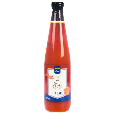 METRO Chef Hot Chili Sos 725 ml - Acı Biberli Lezzet Arttırıcı 5'li Avantaj Paketi ürün görseli 1