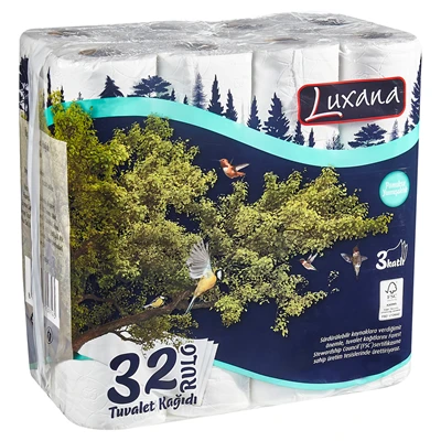 Luxana 3 Katlı Tuvalet Kağıdı 32'li Paket - Yumuşak ve Emici 2'li Ekonomik Paket ürün görseli 1