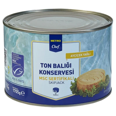 METRO Chef Ton Balığı MSC Sertifikalı 1705g Ayçiçek Yağında İri Parçalı 4'li Avantaj Paketi ürün görseli 1