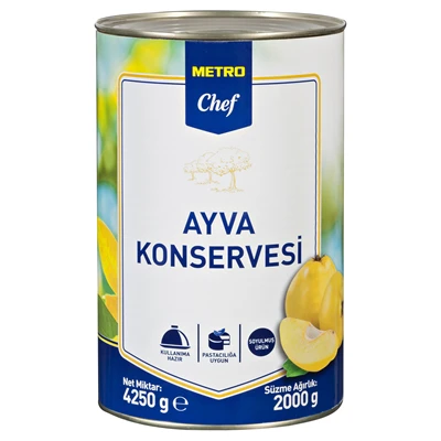 METRO Chef Ayva Konservesi 4,25 Kg - Tatlılar İçin İdeal Şuruplu Meyve ürün görseli 1