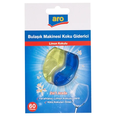 aro Bulaşık Makinası Koku Giderici 66 g - Limon Kokulu 60 Yıkama Etkili 8'li Avantaj Paketi ürün görseli 1