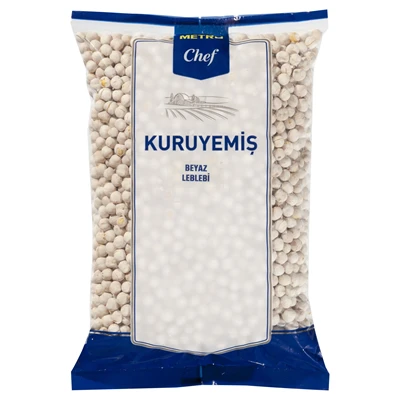 METRO Chef Beyaz Leblebi 1 Kg 9,25 Mm - Eşit Boy, Düşük Tuzlu, GDO'suz 5'li Avantaj Paketi ürün görseli 1
