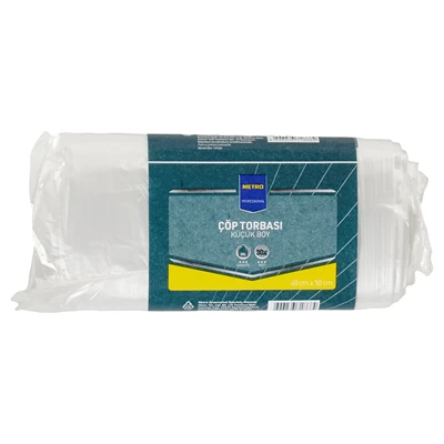 METRO PROFESSIONAL Çöp Torbası 30 Adet 40x50 cm Şeffaf 7.6 Mikron 8'li Avantaj Paketi ürün görseli 1