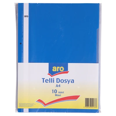 aro Telli Dosya 10'lu Mavi - Ekonomik ve Dayanıklı Ofis Arşivleme 6'li Avantaj Paketi ürün görseli 1