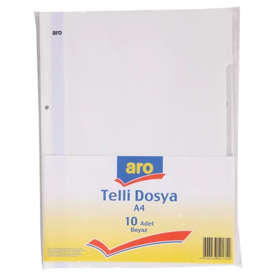 Aro Telli Dosya 10'lu Beyaz - Ekonomik ve Dayanıklı Ofis Arşivleme 8'li Avantaj Paketi ürün görseli 1