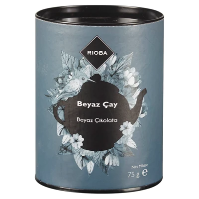 RIOBA Beyaz Çay 75 G - Beyaz Çikolata Parçalı Sıcak İçecek 4'li Avantaj Paketi ürün görseli 1