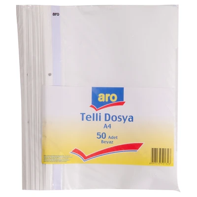 aro Telli Dosya 50'li Beyaz - Ekonomik ve Dayanıklı Ofis Arşivleme 2'li Ekonomik Paket ürün görseli 1