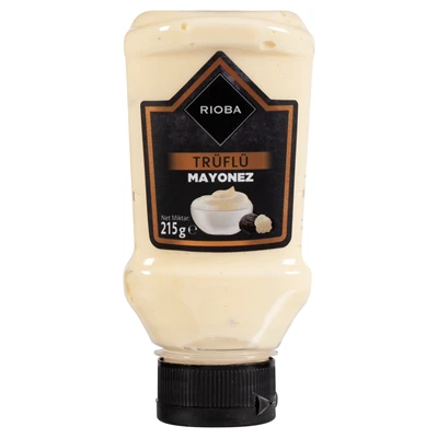 RIOBA Trüflü Mayonez 215 g - Siyah Trüf Mantarlı Pratik Şişe 3'li Ekonomik Paket ürün görseli 1
