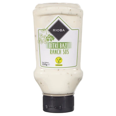 RIOBA Vegan Ranch 235 G - %100 Bitki Bazlı Ranch Sos Alternatifi 5'li Avantaj Paketi ürün görseli 1
