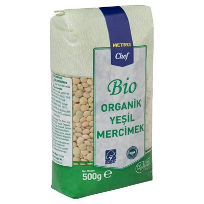 METRO Chef Bio Organik Yeşil Mercimek 500 G - %100 Doğal Bakliyat 8'li Avantaj Paketi ürün görseli 1