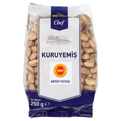 METRO Chef Kabuklu Antep Fıstığı 250 g - Coğrafi İşaretli Kaliteli Kuru Yemiş 2'li Ekonomik Paket ürün görseli 1