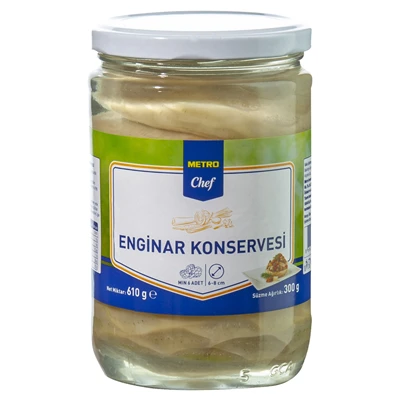 METRO Chef Enginar Konservesi 610 G 6-8 Cm Sakız Cinsi Kılçıksız 6'li Avantaj Paketi ürün görseli 1