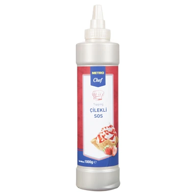 METRO Chef Topping 1 Kg Çilek Sosu - Pastacılık Ürünleri 2'li Ekonomik Paket ürün görseli 1