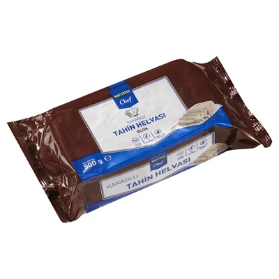 METRO Chef Kakaolu Helva 500 G - %100 Susam Tahinli Pratik Tatlı 8'li Avantaj Paketi ürün görseli 1
