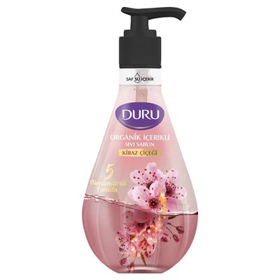 Duru Sıvı Sabun 500 ml Kiraz Çiçeği Parfümlü Organik İçerikli Nemlendirici 6'li Avantaj Paketi ürün görseli 1