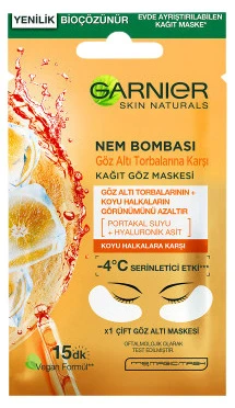 GARNIER Nem Bombası Göz Maskesi Portakal - Göz Altı Torbalarına Karşı 36 g 6'li Avantaj Paketi ürün görseli 1
