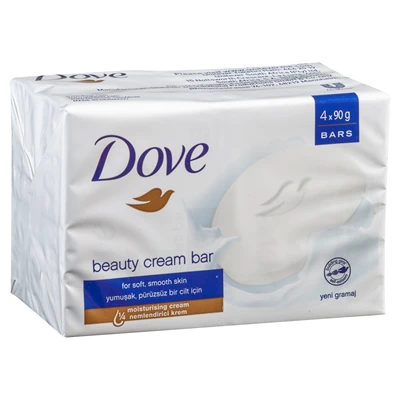 Dove Nemlendiricili Katı Sabun 4'lü 90g - Her Cilt Tipine Uygun 3'li Ekonomik Paket ürün görseli 1