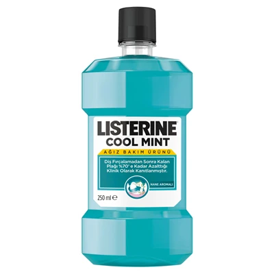 Listerine Cool Mint Ağız Suyu 250 ml - Ferah Nefes ve Beyaz Dişler 4'li Avantaj Paketi ürün görseli 1