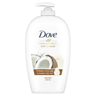 Dove Sıvı Sabun 450 ml Hindistan Cevizi Nemlendirici El Sabunu 5'li Avantaj Paketi ürün görseli 1