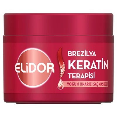 ELİDOR Brezilya Maske 220 Ml Keratin Hasar Görmüş Saçlar İçin Onarıcı Saç Maskes 2'li Ekonomik Paket ürün görseli 1