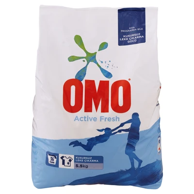 OMO Matik Toz Çamaşır Deterjan 5,5 kg Active Fresh - Güçlü Leke Çıkarma ürün görseli 1
