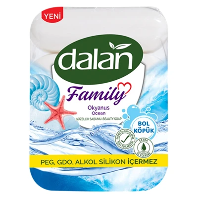 Dalan Family Sabun 4'lü 75g Okyanus Ferahlatıcı Banyo Sabunu 8'li Avantaj Paketi ürün görseli 1