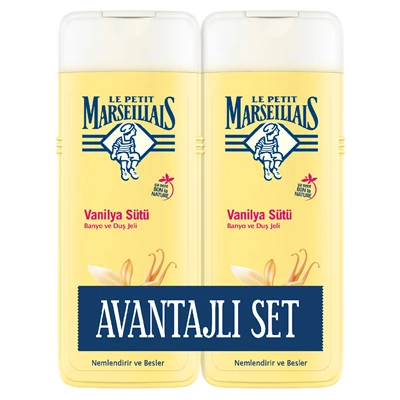 Le Petit Marseillais Duş Jeli 2'li 400 ml Vanilya Süt Nemlendirici 3'li Ekonomik Paket ürün görseli 1