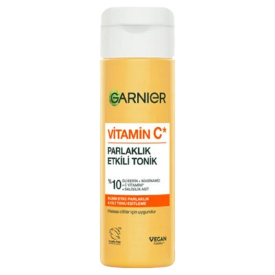 GARNIER C Vitamin Tonik 120 ml - İz Karşıtı Gözenek Sıkılaştırıcı Peeling Tonik 2'li Ekonomik Paket ürün görseli 1
