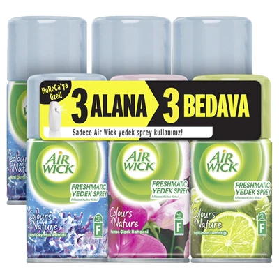 Airwick Automatic Sprey Oda Kokusu 6'lı 250 ml - 60 Gün Kalıcı Ferahlık ürün görseli 1