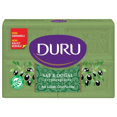 DURU Saf&Doğal Zeytinyağlı Sabun 4x150g Doğal Temizlik 4'li Avantaj Paketi ürün görseli 1