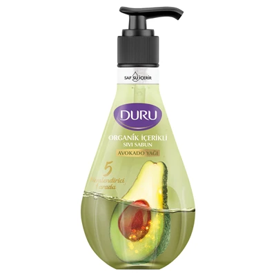 Duru Sıvı Sabun 500 ml Avokado Parfümlü Organik İçerikli 5 Nemlendirici 6'li Avantaj Paketi ürün görseli 1